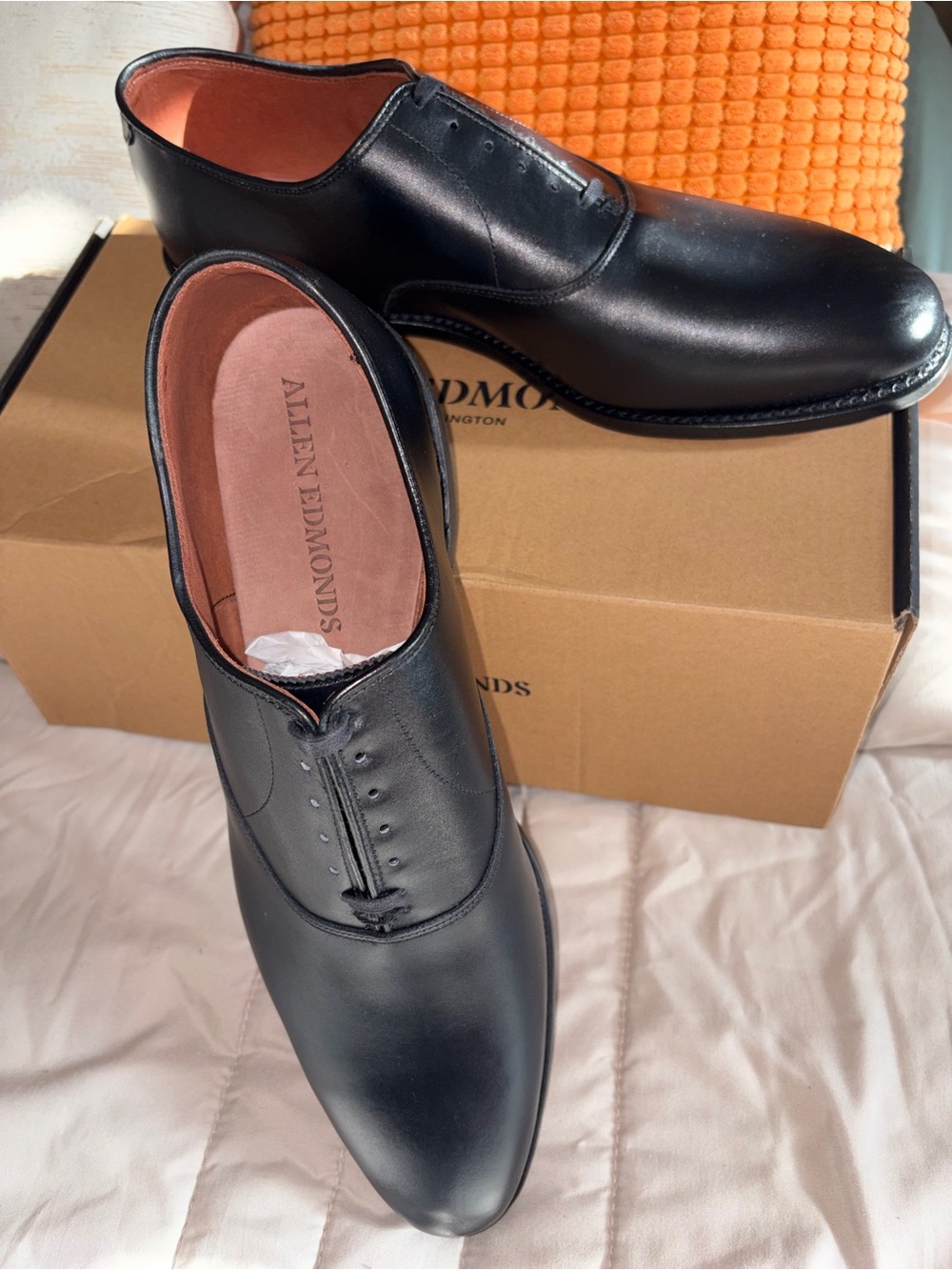 Allen Edmonds Black Carlyle Plain-Toe Oxford Size 11.5 D